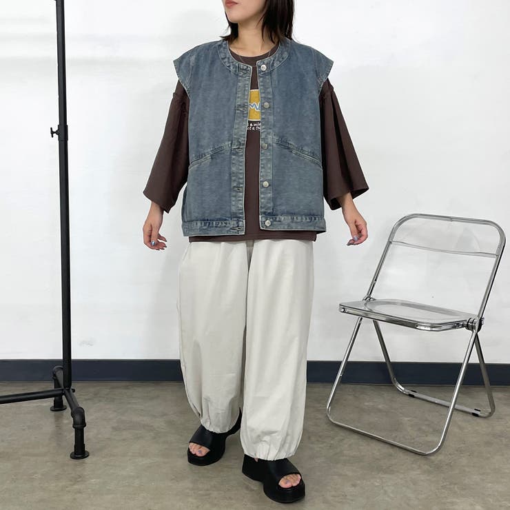 ノーカラーデニムベスト | non-hedge  | 詳細画像23 