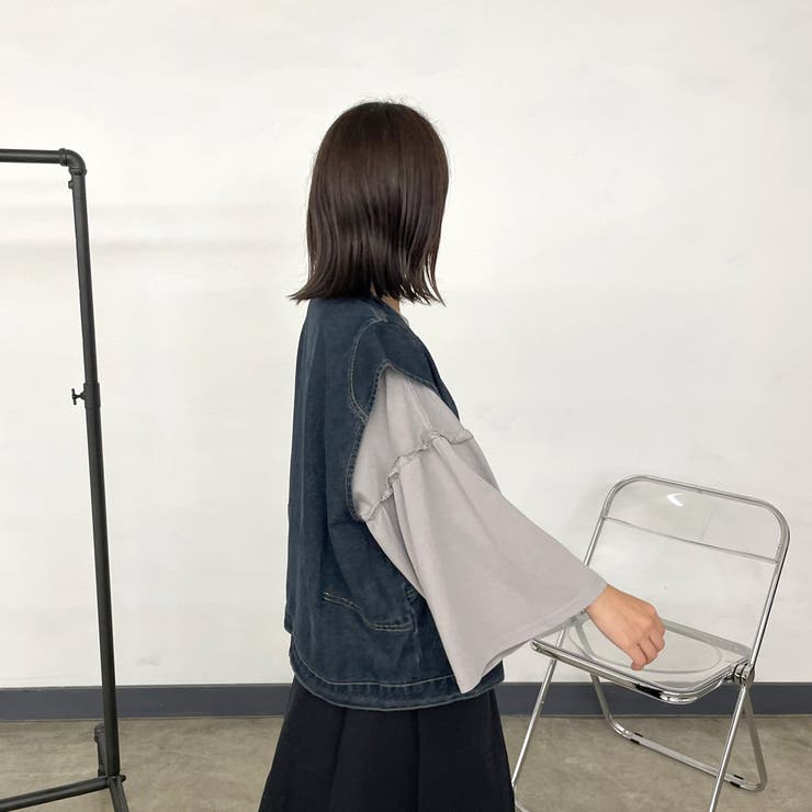 ノーカラーデニムベスト | non-hedge  | 詳細画像7 