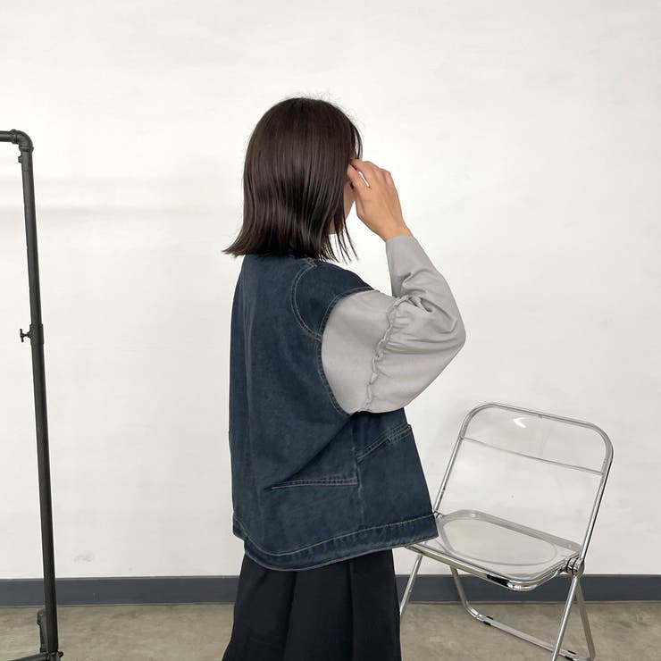 ノーカラーデニムベスト | non-hedge  | 詳細画像8 