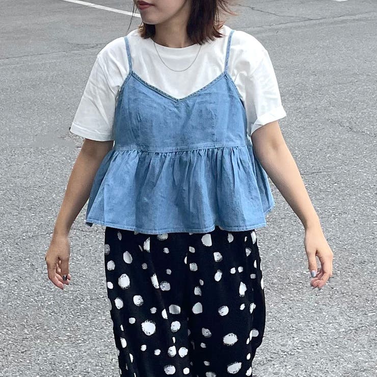 デニムキャミビスチェTシャツセット | non-hedge  | 詳細画像12 