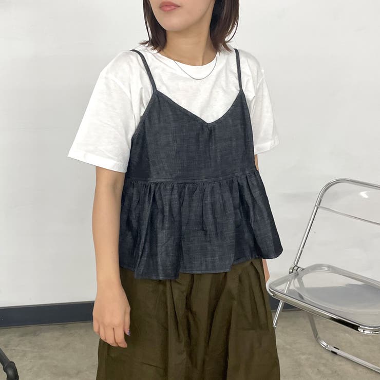 デニムキャミビスチェTシャツセット | non-hedge  | 詳細画像3 