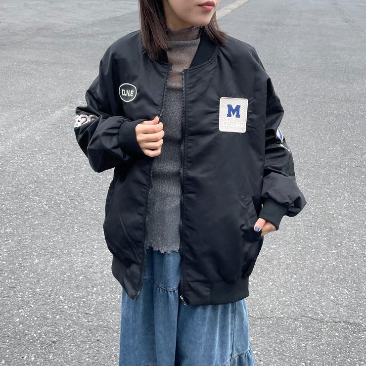 ブラック | ワッペンMA-1 | non-hedge 