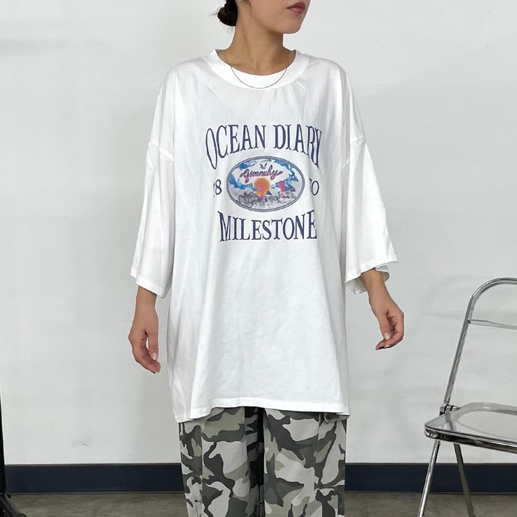 オフホワイト | ピグメントプリントBIGTシャツ | non-hedge 