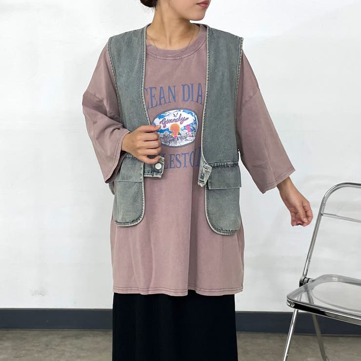 ピグメントプリントBIGTシャツ | non-hedge  | 詳細画像2 