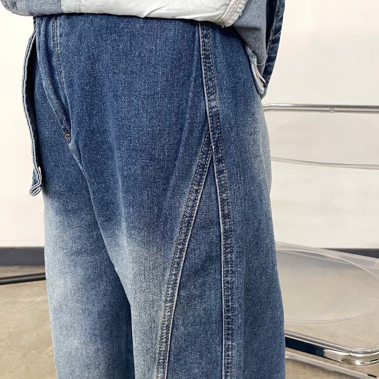 ラップ風レイヤーデニムワイドパンツ | non-hedge  | 詳細画像19 