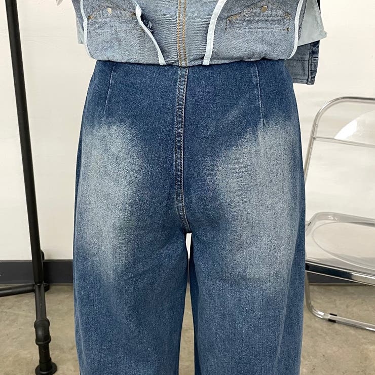 ラップ風レイヤーデニムワイドパンツ | non-hedge  | 詳細画像20 