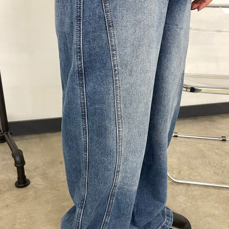 ラップ風レイヤーデニムワイドパンツ | non-hedge  | 詳細画像21 