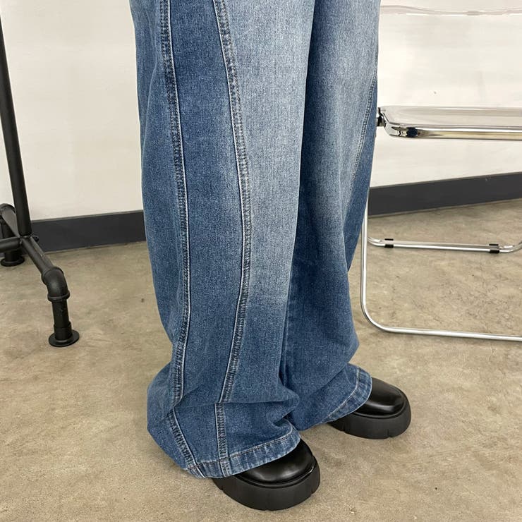 ラップ風レイヤーデニムワイドパンツ | non-hedge  | 詳細画像22 