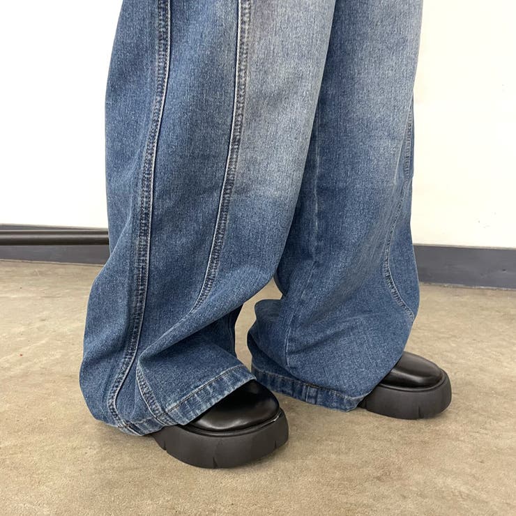 ラップ風レイヤーデニムワイドパンツ | non-hedge  | 詳細画像23 