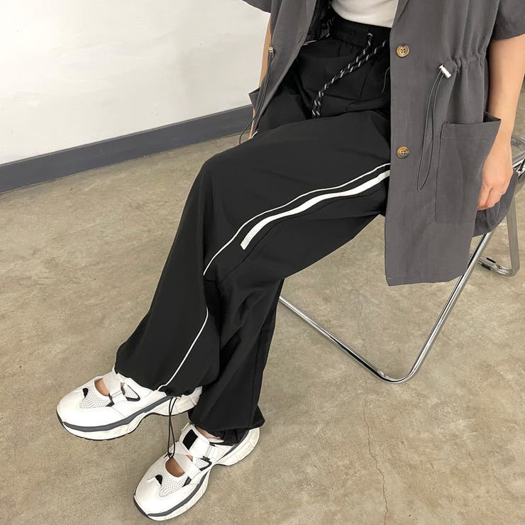 ブラック | 2WAYラインパンツ | non-hedge 