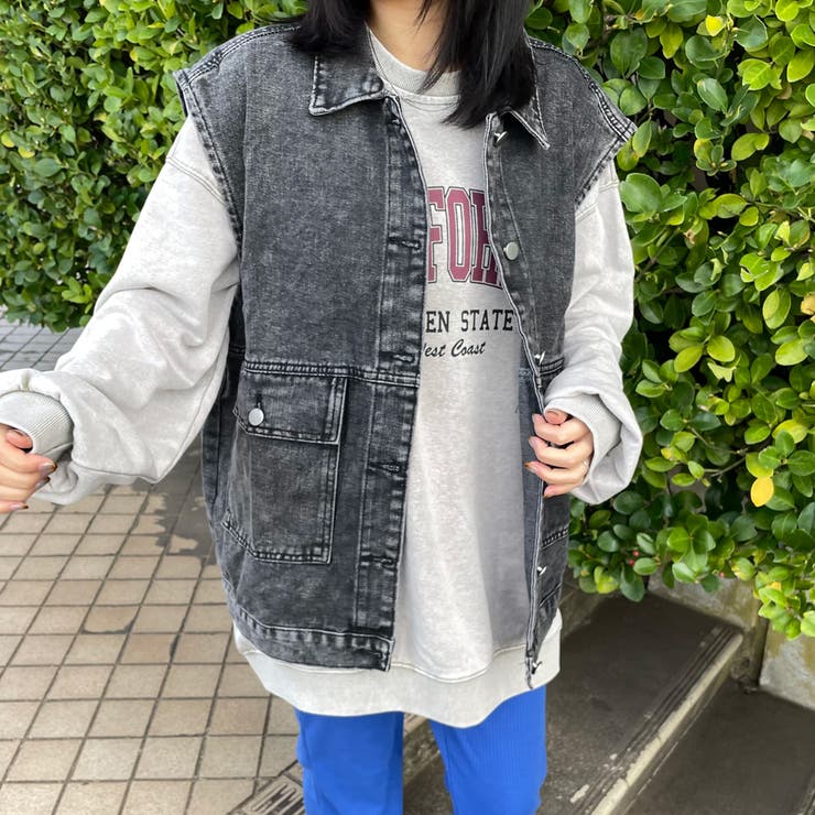 グレー | デニムビッグベスト | non-hedge 