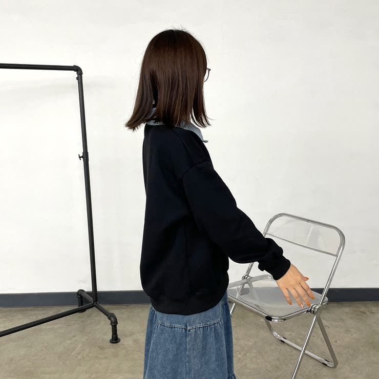 襟デニムロゴプルオーバー | non-hedge  | 詳細画像10 