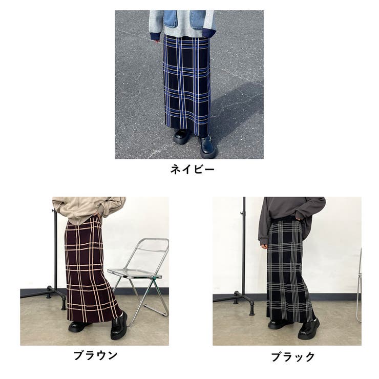 チェックIラインスカート | non-hedge  | 詳細画像26 