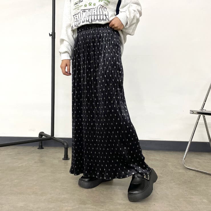 ☦︎︎ (1月上旬発送)専用ページ ベロアドットIラインスカート[品番：NHGW0006066]｜non-hedge