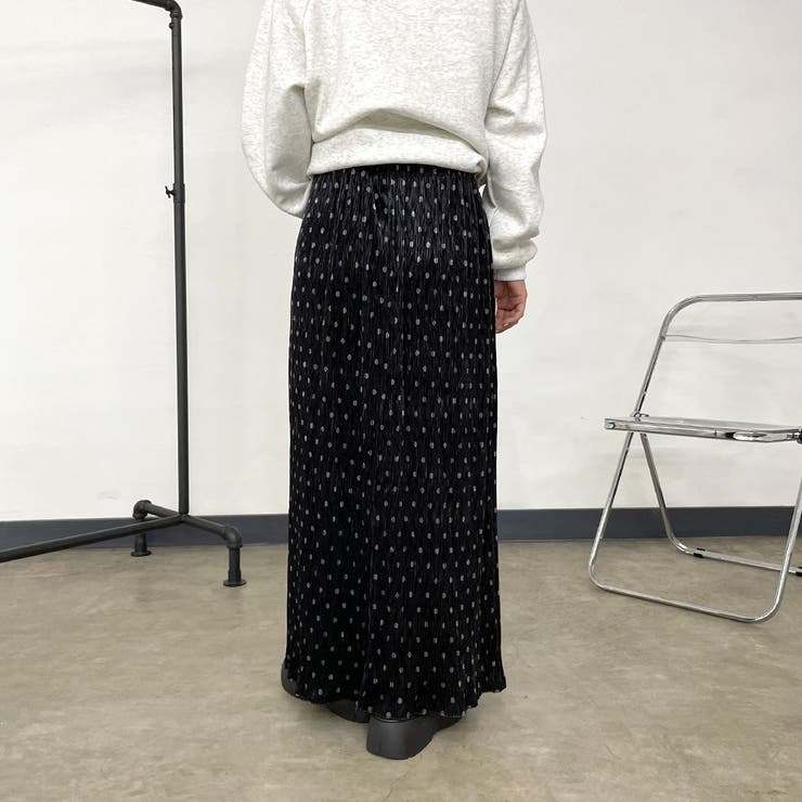ベロアドットIラインスカート[品番：NHGW0006066]｜non-hedge
