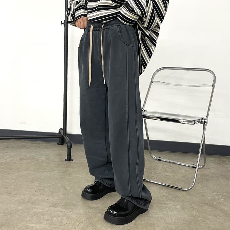 チャコール | 暖ラインイージーパンツ | non-hedge