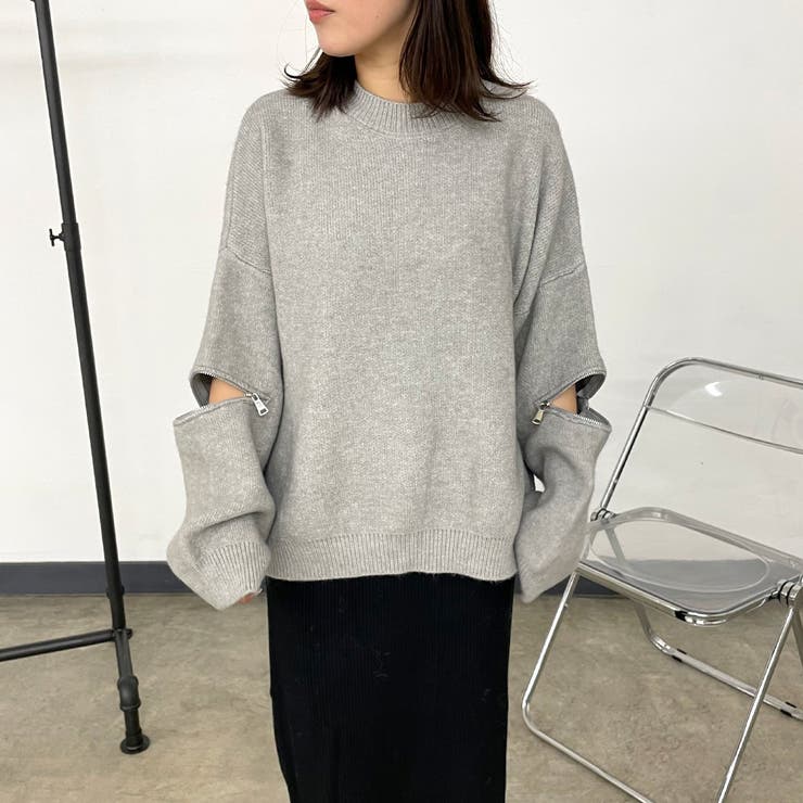 袖ZIPプルオーバー[品番：NHGW0006140]｜non-hedge （ノンヘッジ）の