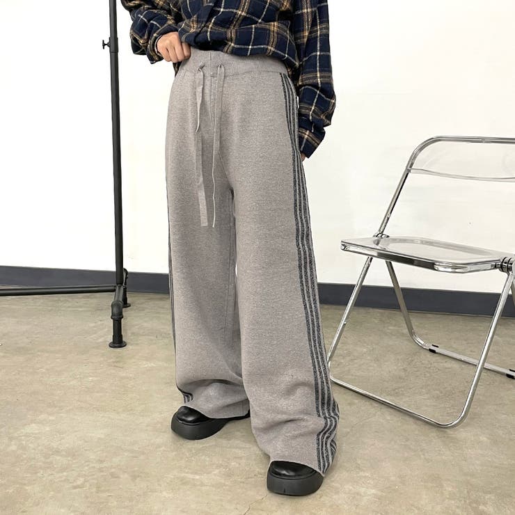 ラインニットワイドパンツ | non-hedge  | 詳細画像3 