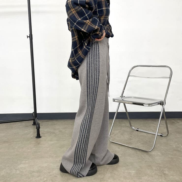 ラインニットワイドパンツ | non-hedge  | 詳細画像6 