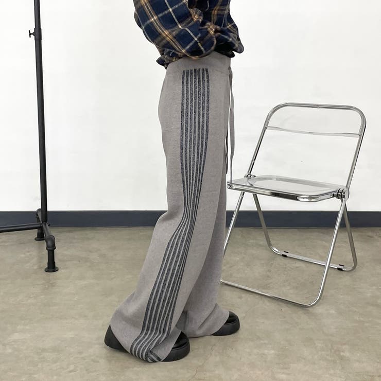 ラインニットワイドパンツ | non-hedge  | 詳細画像7 