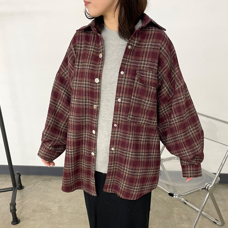 レッド | チェックビッグシャツ | non-hedge 