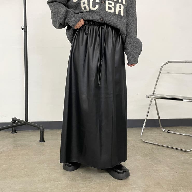 合成皮革フレアスカート | non-hedge  | 詳細画像10 