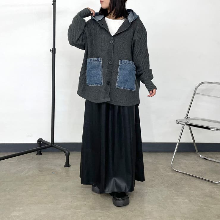 合成皮革フレアスカート | non-hedge  | 詳細画像18 