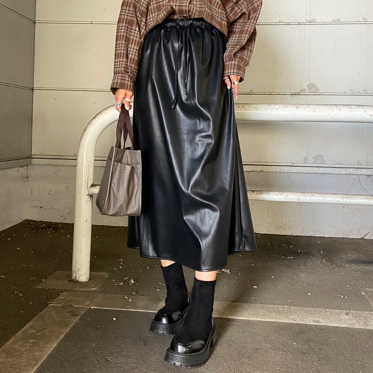 合成皮革フレアスカート | non-hedge  | 詳細画像22 