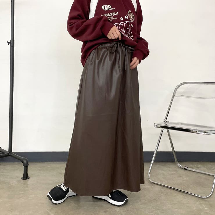 合成皮革フレアスカート | non-hedge  | 詳細画像2 