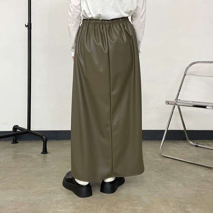 合成皮革フレアスカート | non-hedge  | 詳細画像29 