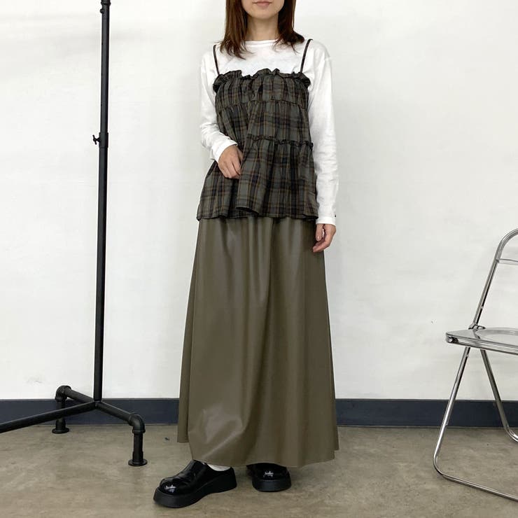 合成皮革フレアスカート | non-hedge  | 詳細画像31 