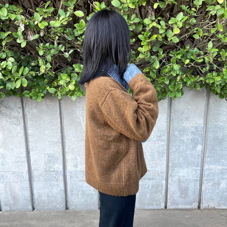 襟付きデニム切替ニットカーディガン | non-hedge  | 詳細画像19 