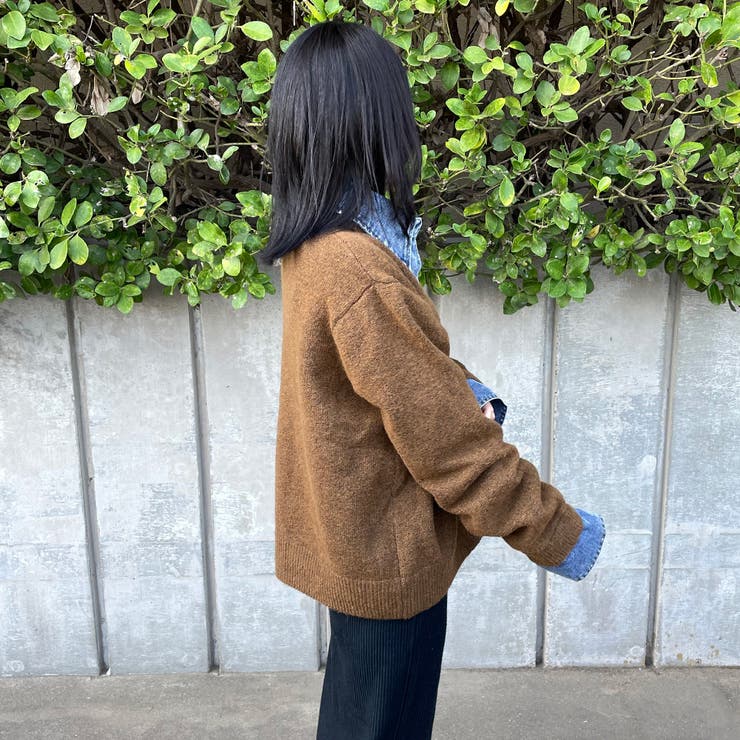 襟付きデニム切替ニットカーディガン | non-hedge  | 詳細画像20 