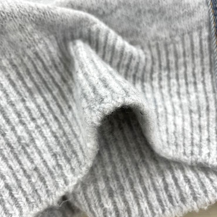 襟付きデニム切替ニットカーディガン | non-hedge  | 詳細画像36 