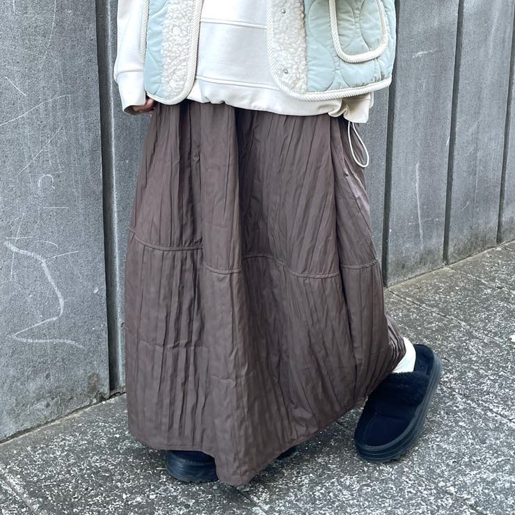 ブラウン | 切替コクーンスカート | non-hedge 