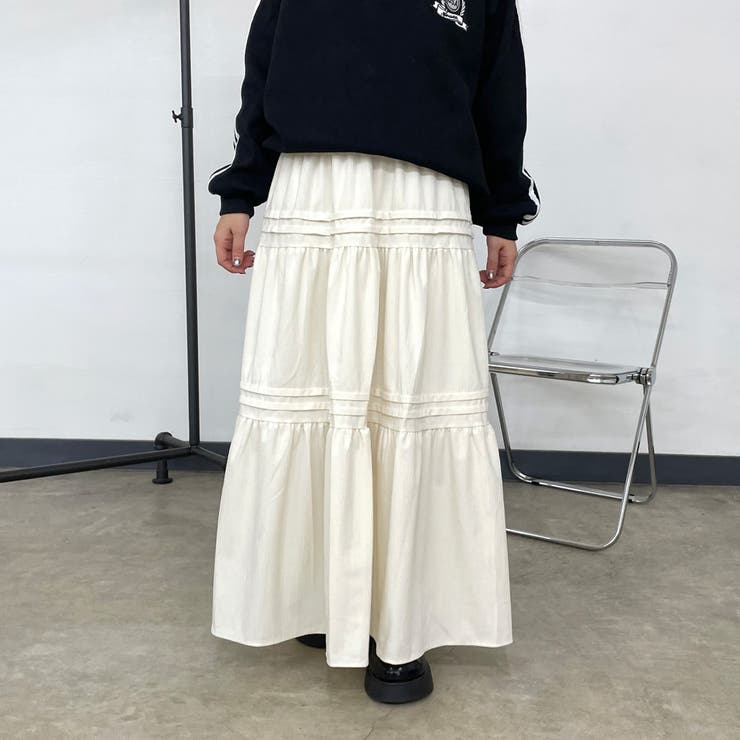 アイボリー | コーデュロイティアードスカート | non-hedge 