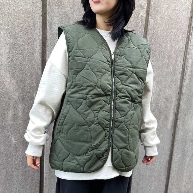 カーキ | キルトZIPベスト | non-hedge 