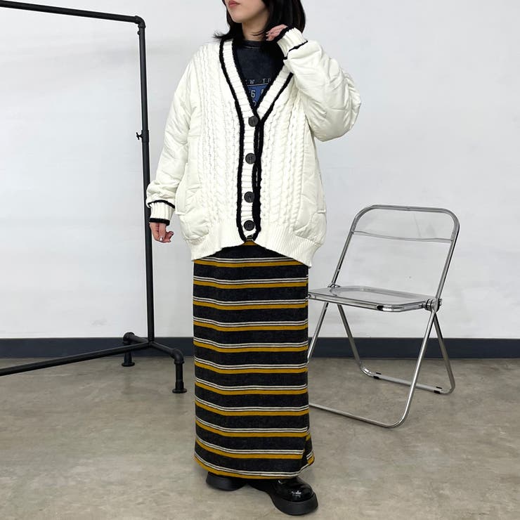 キルト切替ケーブルカーディガン | non-hedge  | 詳細画像27 