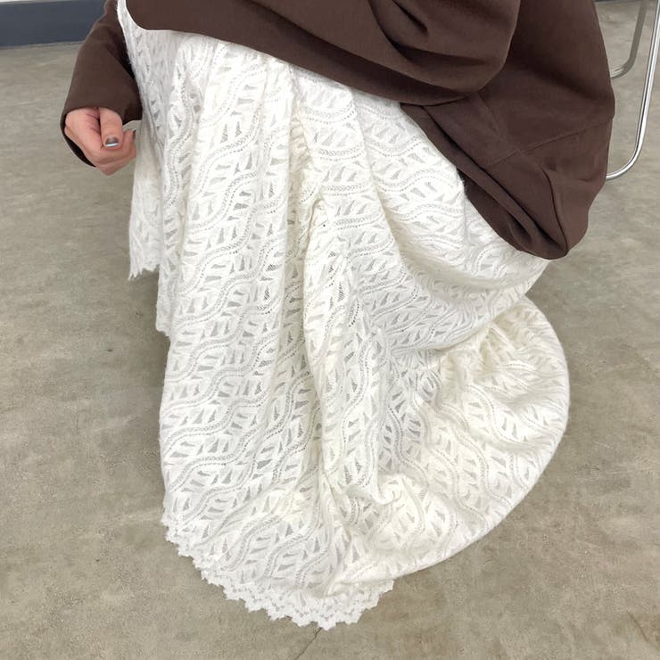 起毛レースティアードスカート | non-hedge  | 詳細画像1 