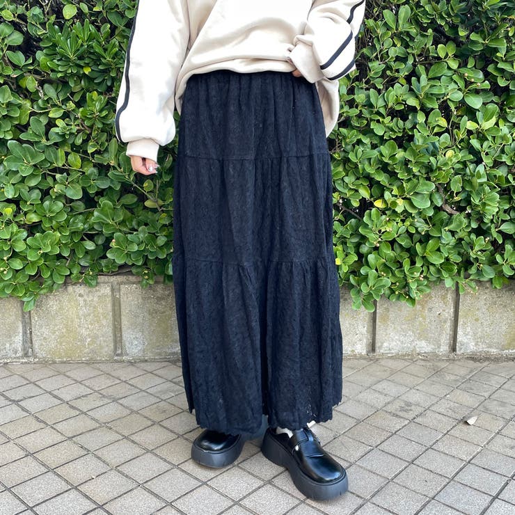 起毛レースティアードスカート | non-hedge  | 詳細画像18 