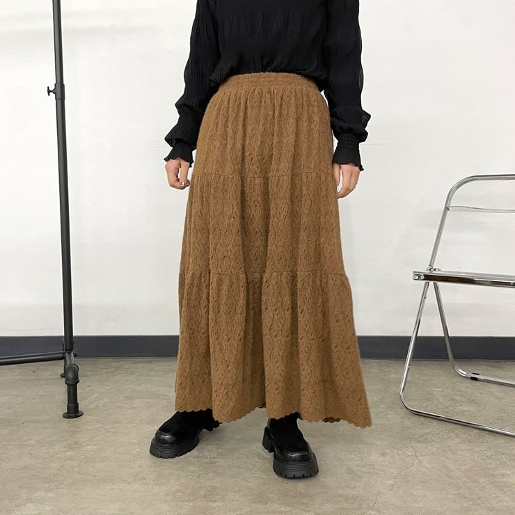 起毛レースティアードスカート | non-hedge  | 詳細画像27 