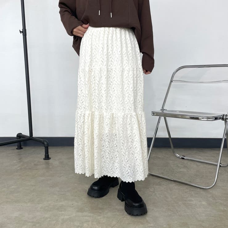 起毛レースティアードスカート | non-hedge  | 詳細画像3 