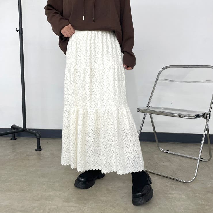 起毛レースティアードスカート | non-hedge  | 詳細画像4 