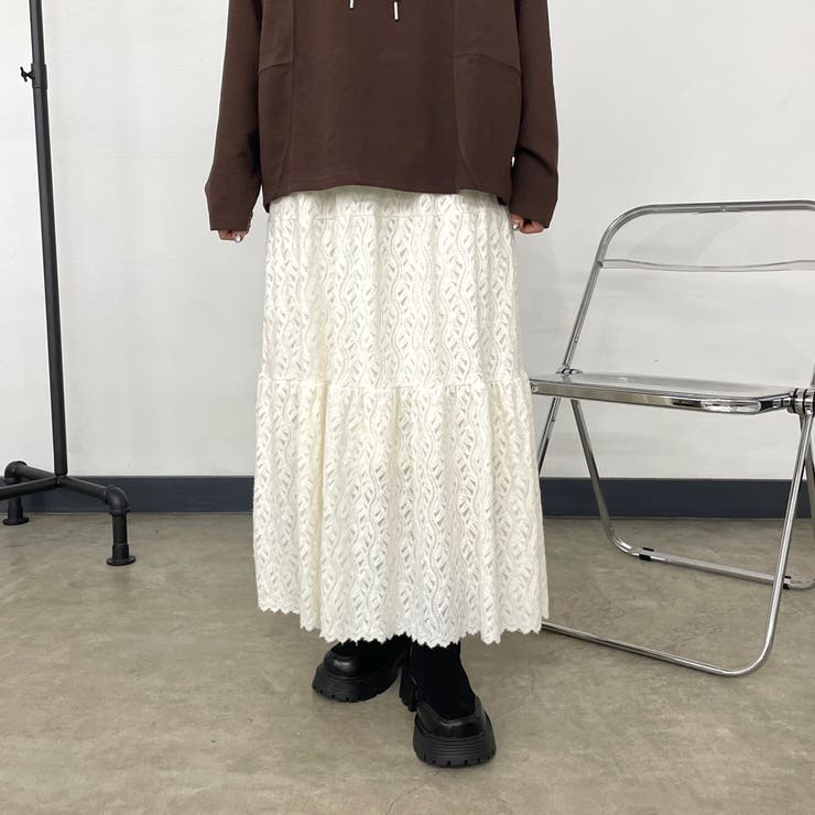 起毛レースティアードスカート | non-hedge  | 詳細画像6 