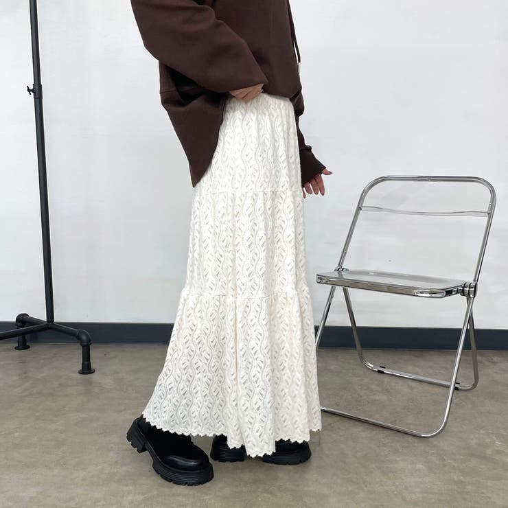 起毛レースティアードスカート | non-hedge  | 詳細画像7 