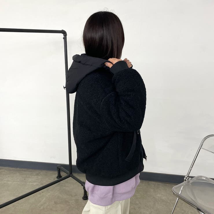 キルト切替ボアフードブルゾン | non-hedge  | 詳細画像11 