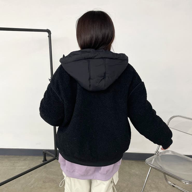 キルト切替ボアフードブルゾン | non-hedge  | 詳細画像13 