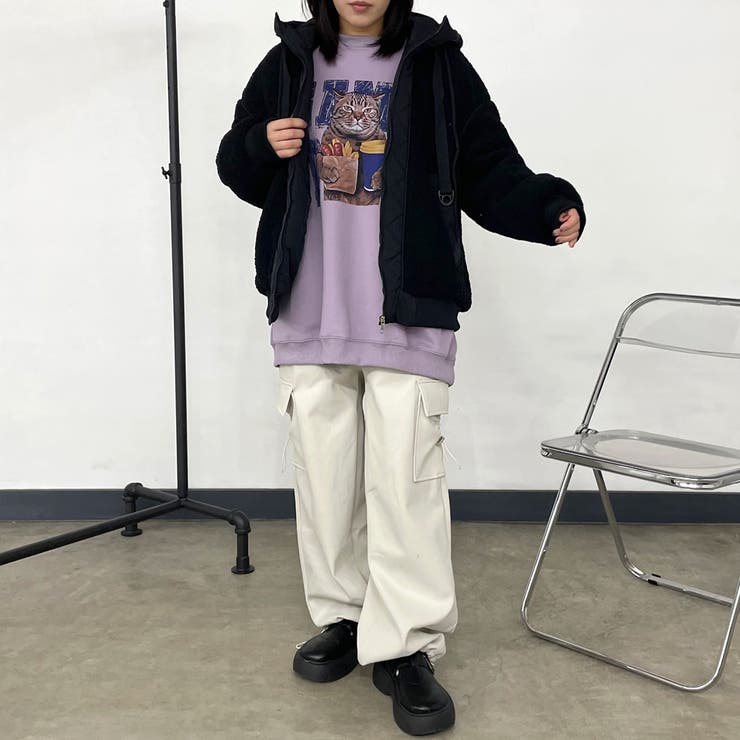 キルト切替ボアフードブルゾン | non-hedge  | 詳細画像14 