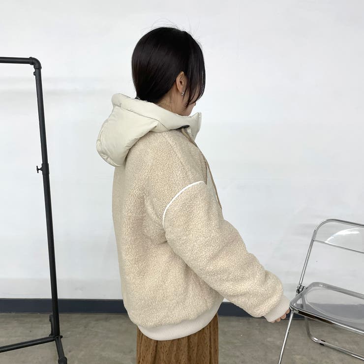 キルト切替ボアフードブルゾン | non-hedge  | 詳細画像19 