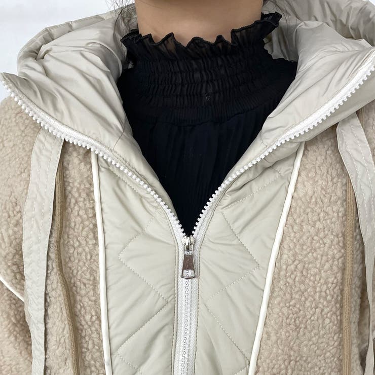 キルト切替ボアフードブルゾン | non-hedge  | 詳細画像21 